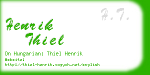 henrik thiel business card